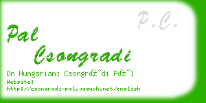 pal csongradi business card